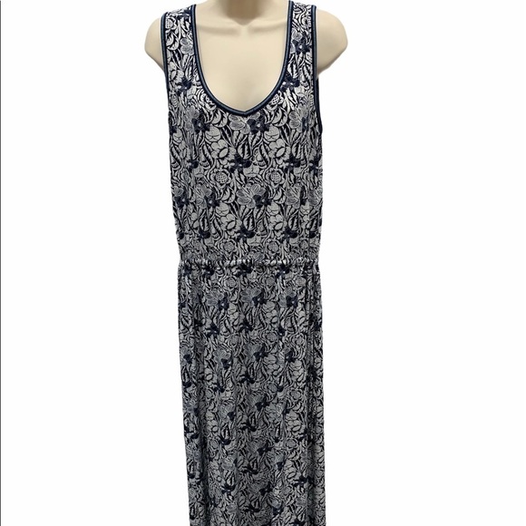 MAX STUDIO Floral Side Tie Maxi Dress Size Large - Picture 1 of 8